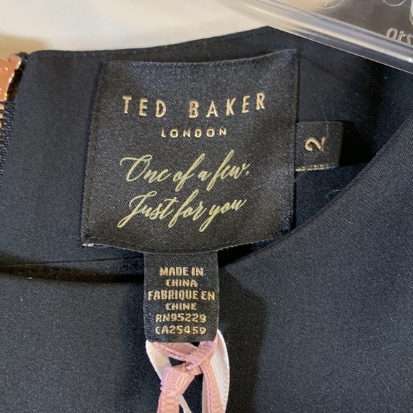 NWT. Ted Baker 6 Aubreey One Sided Drape Tunic Dress. - Picture 4 of 15